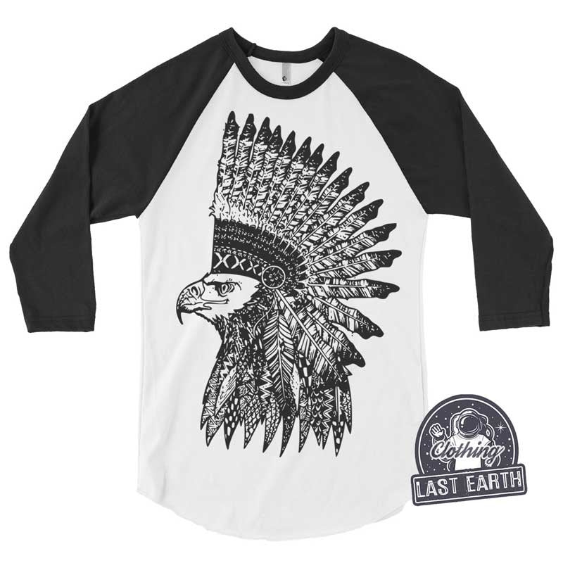 Eagle Indian t-shirt, Native American eagle graphic Tee, Vintage Tshirt