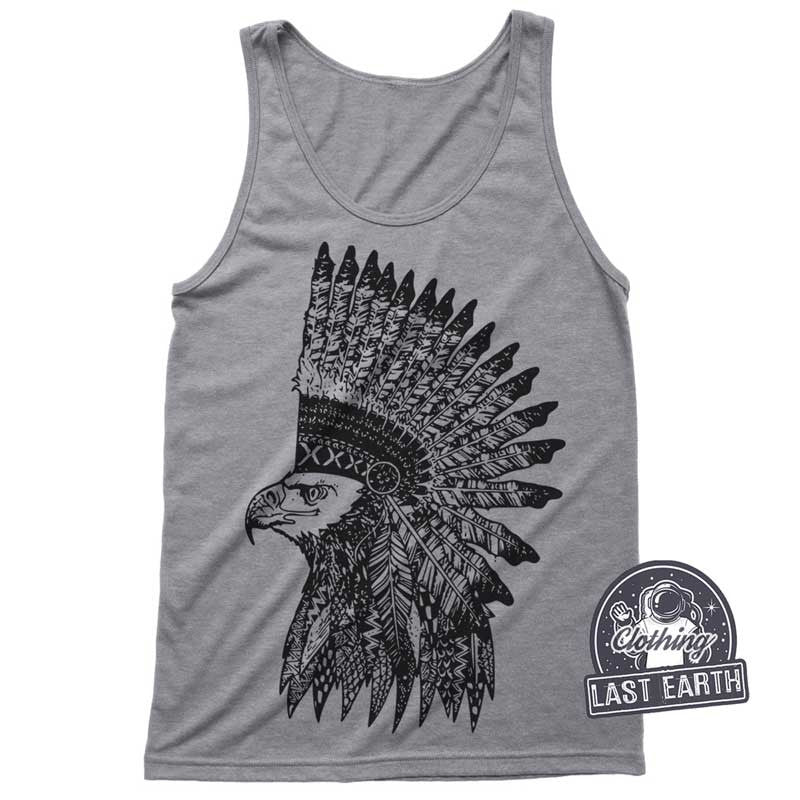 Eagle HeadDress T-Shirt Vintage Graphic Art Tshirt Mens Eagle Shirt Wo -  Last Earth Clothing